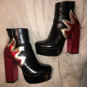 Platform Flame Boots